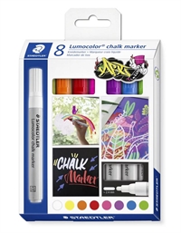 Staedtler Lumocolor Chalk Marker 344 - 8 farver 